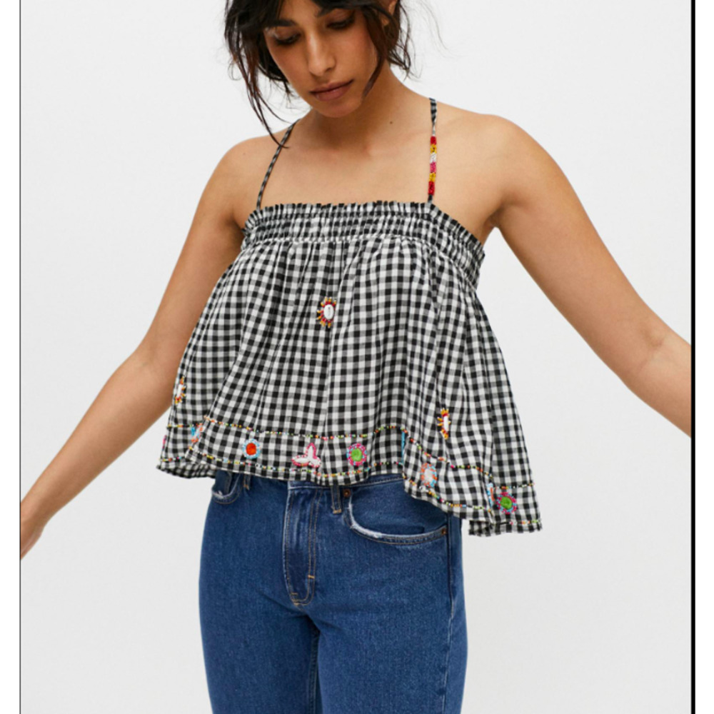 Urban Outfitters Gingham Babydoll Cami Size S